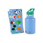 Skip Hop Spark Style Stickerlı Paslanmaz Çelik Suluk - Mavi