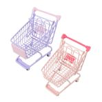 SKISUNO 2 Adet alışveriş sepeti süsleri minyatür alışveriş sepeti mini alışveriş sepeti çocuk oyuncak alışveriş sepeti küçük araba oyuncak arabası depolama market arabası plastik
