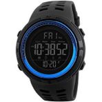 Skmei 1251 Erkek Kol Saati LED Işıklı Suya Dayanıklı Siyah Silikon Kordonlu 44 mm Kasa