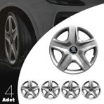 Skoda Citigo 16 Inç Jant Kapağı Amblemli Gri 4'lü Set 120