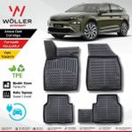 Skoda Enyaq Paspas Elektrikli 2024 Sonrası Uyumlu 3D Havuzlu Wöller Paspas - Siyah