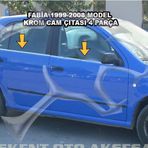 Skoda Fabia 1999-2008 Paslanmaz Çelik 4 Parça Krom Cam Çıtası