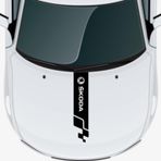 Skoda Fabia İçin Uyumlu Aksesuar Oto Kaput Şerit Sticker Lcst [Lcst]