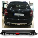 Skoda Fabia Orta Kasa Uyumlu Body Kit Difüzör 4 Çıkış Yuvarlak Siyah Model 2