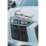 Skoda Fabia Sport Mind Far Üstü Şerit Sticker Siyah Zemin Kırmızı Yazılı Oto Aksesuar Fabia Yazılı - Siyah - Kırmızı - 30 cm