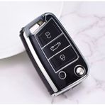 Skoda Kamiq Siyah-Silver Anahtar Kılıfı