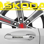 Skoda Kapı Kolu Sticker Yapıştırma 8Adet