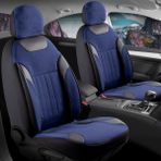 Skoda Karaq Keten Oto Koltuk Kılıfı Ön Arka Set Mavi Edition Şhn