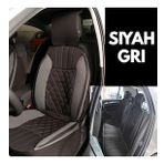 Skoda Karaq Lüx Oto Koltuk Minderi Ön Arka 5'li Set ELEGANCE Serisi SİYAH GRİ