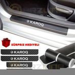 Skoda Karoq 4 Adet Karbon Kapı Eşiği Sticker
