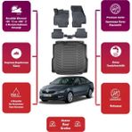 Skoda Octavia 2018 Model Bagaj Havuzu+4d Araca Özel Havuzlu Paspas Takımıı Maxii - Siyah