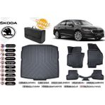 Skoda Octavia 2023 Model Bagaj Havuzu+4d Araca Özel Havuzlu Paspas Takımıı Rice - Siyah