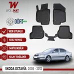 Skoda Octavia Paspas 2005 2012 Arası 3D Havuzlu Paspas Seti - Siyah
