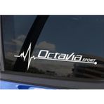 Skoda Octavia Yan Cam Sticker Oto Kapı Çıkartma 20cmx7cm