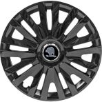 Skoda Roomster 14 İnç Jant Kapağı Amblemli Piano Black 4'lü Takım 208