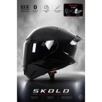 Skold Rapid Full-Face Motosiklet Kaskı (Ece-22.06) - Parlak Siyah