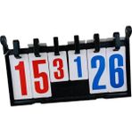 Skorbord, Skor Flip, 39CMX23CM Kompakt Masa Üstü Veya Asma Puanı Kaleci, Rekabetçi Spor Basketbol Pingpong Tenis Beyzbol Için 6 Basamaklı (Yurt Dışından) - Siyah