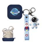 SKPY SHOKZ OpenFit ile Uyumlu Sevimli Astronot Kılıfı, Havalı Karikatür Kolye Silikon Yumuşak Anahtarlık Kapaklı Erkek Kız Kadın Erkek Gençler için