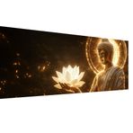 SKRYUIE 5D Büyük Elmas Boyama Kitleri Buda - Yetişkinler için Kendin Yap Elmas Sanat Kitleri Çiçek, Tam Yuvarlak Matkap - Kristal Nakış Kanaviçe - Duvar ve Ofis Dekoru için El İşi - 12x30 inç / 30x80