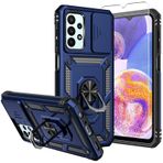 SKTGSLAMY Galaxy A23 5G Telefon Kılıfı için, Samsung Galaxy A23 5G Kılıf, Ekran Koruyucuları ve Kamera Kapağı, [Askeri Sınıf] 16 ft.Düşme Test Edilmiş Kılıf, Manyetik Destek Çubuğu Koruyucu Kılıf A23 5G için,