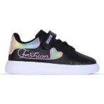 Skuaıter 011 Syh-lila Kız Çocuk Sneaker Spor Ayakkabı Siyah