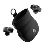 Skullcandy Push 720 Açık Kablosuz Açık Kulak Bluetooth Kulaklıklar, Kulaklıklar, Su Geçirmez, Klipsli Hafif Tasarım, 30 Saat Pil, Kablosuz Şarj Kılıfı, iPhone Android için Mikrofon - Gerçek Siyah