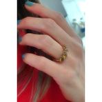 Sky Diamond Green Aleksandrit Taşlı 925ayar Gümüş Tasarım Sira Taş Yüzük