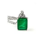 Sky Diamond Green Creative Rubies 925 Ayar Gümüş Lüks Baget Kolye