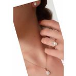 SKY DIAMOND gümüş rose altın kaplama damla tektaş set