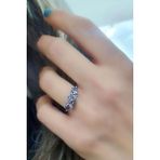 Sky Diamond Purple Renk Değiştiren Aleksandrit Taşlı Tria Yüzük