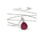 Sky Diamond Red creative rubies 925 ayar gümüş damla kolye