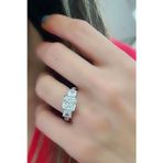 Sky Diamond Taşlı 925ayar Gümüş Baget Tek Taş Yüzük