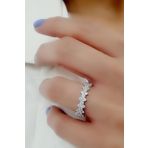 Sky Diamond Taşlı 925ayar Gümüş Tamtur Yüzük