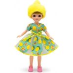 Sky Doll Meyve Desenli Elbiseli Hareketli Eklem Oyuncak Bebek - Yeşil