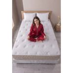 Sky Sleep Ultra Ortapedik Pocket Yaylı Yatak Çift Kişilik Organic Cotton Hissiyatı ile Yüksek Konfor - Beyaz - 160 x 200 cm