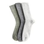 Sky Socks 3'lü Alpaka Yün Örgülü Kışlık Kalın Havlu Çorap