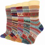 Sky Socks 3'lü Kışlık Kalın Örgülü Renkli Karışık Desenli Soket Çorap Set