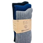 Sky Socks 3'lü%100 Pamuklu Bio Cotton Doğal Naturel Organik Örgülü Kışlık Kalın Erkek Çorap