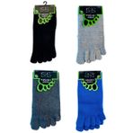 Sky Socks 4'lü Bambu Parmaklı Mantar Önleyici Kokulu Gri Unisex Set Çorap Tek Beden