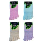 Sky Socks 4'lü Bambu Parmaklı Mantar Önleyici Kokulu Pembe Unisex Set Çorap Tek Beden