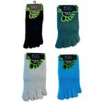 Sky Socks 4'lü Bambu Parmaklı Mantar Önleyici Kokulu Yeşil Unisex Set Çorap Tek Beden