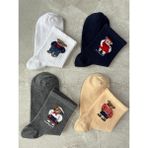 Sky Socks 4'lü Teddy Bear Ayıcıklı Set Unisex Kokulu Tenis Kolej Çorap Renkli 36-42