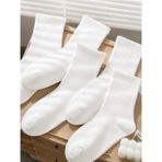 Sky Socks 8'li Ekonomik Paket Beyaz Pamuklu Unisex Tenis Çorap Seti