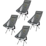 Sky Ultralight Katlanabilir Kamp Sandalyesi Gri 4 Adet - Metal - Kumaş