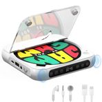 SKYANS Bluetooth 5.3 ile taşınabilir CD çalar, ev/araba için 2000 mAh şarj edilebilir CD çalar, dahili HiFi hoparlör, kulaklık, LCD ekran, CD/AUX/USB ve tekrar modlarını destekler, beyaz