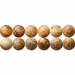 SKYBEADS Doğal peyzaj jaspis değerli taş boncuklar yuvarlak 6 mm doğal taş dizmek için 38 cm kordon yakl. 60 adet