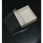 SkyBox 100 Adet Asetat Kapaklı Beyaz Karton Kutu 7X7X3 cm Ölçülerinde Demonte Ürün