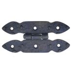 Skygo 117x57 mm Oksit Antika Tarz Dekoratif Pirinç Düğmeli Menteşe