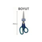 Skygo 21.5 cm Paslanmaz Çelik Büyük Ofis Makası – Ergonomik Kauçuk Saplı, Yeşil-Lacivert Renkli, Ev & Büro Tipi - -- - Option-1