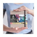 Skygo Arteza Eskiz Defteri, 3'lü Paket, Her Biri 88 Sayfa, 13,5 x 12,5 Cm, Bej Kitabı, Ciltli Kapak 110LBS/230 Gsm Defter - -- - Option-1
